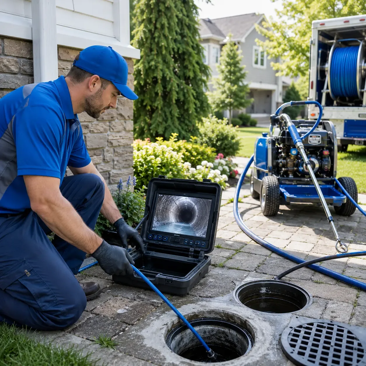 Outdoor drain cleaning professionals serving Russell, NY