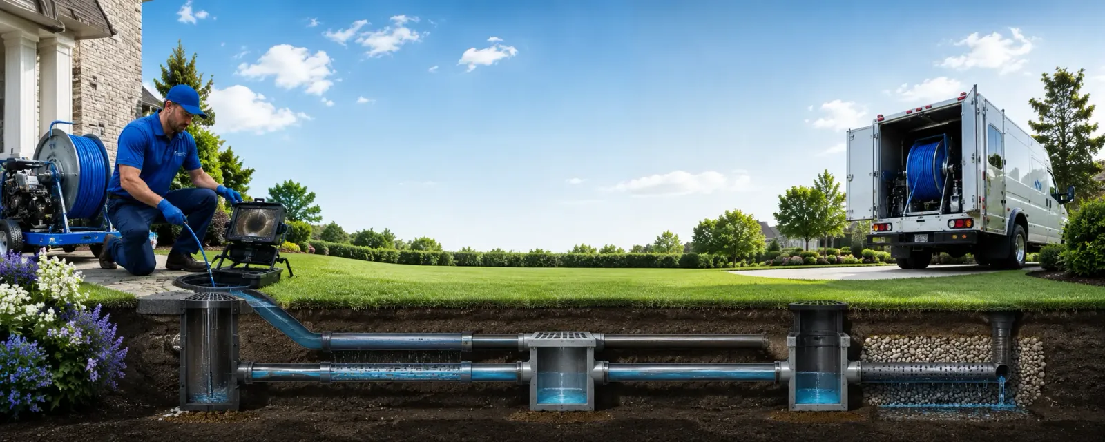 Outdoor drain cleaning information for Russell, NY